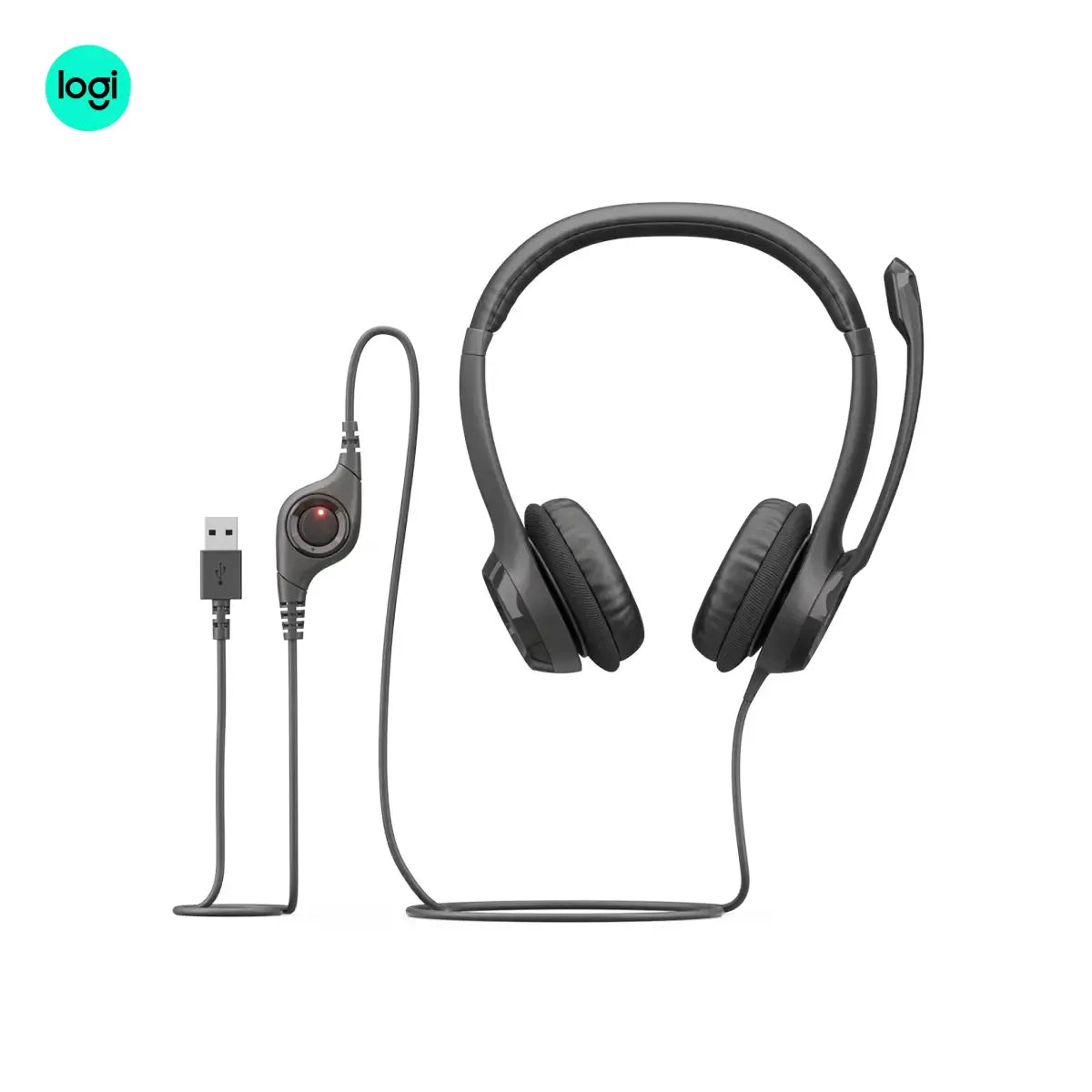 Logitech H390 USB Computer Headset with Noise-Cancelling Mic